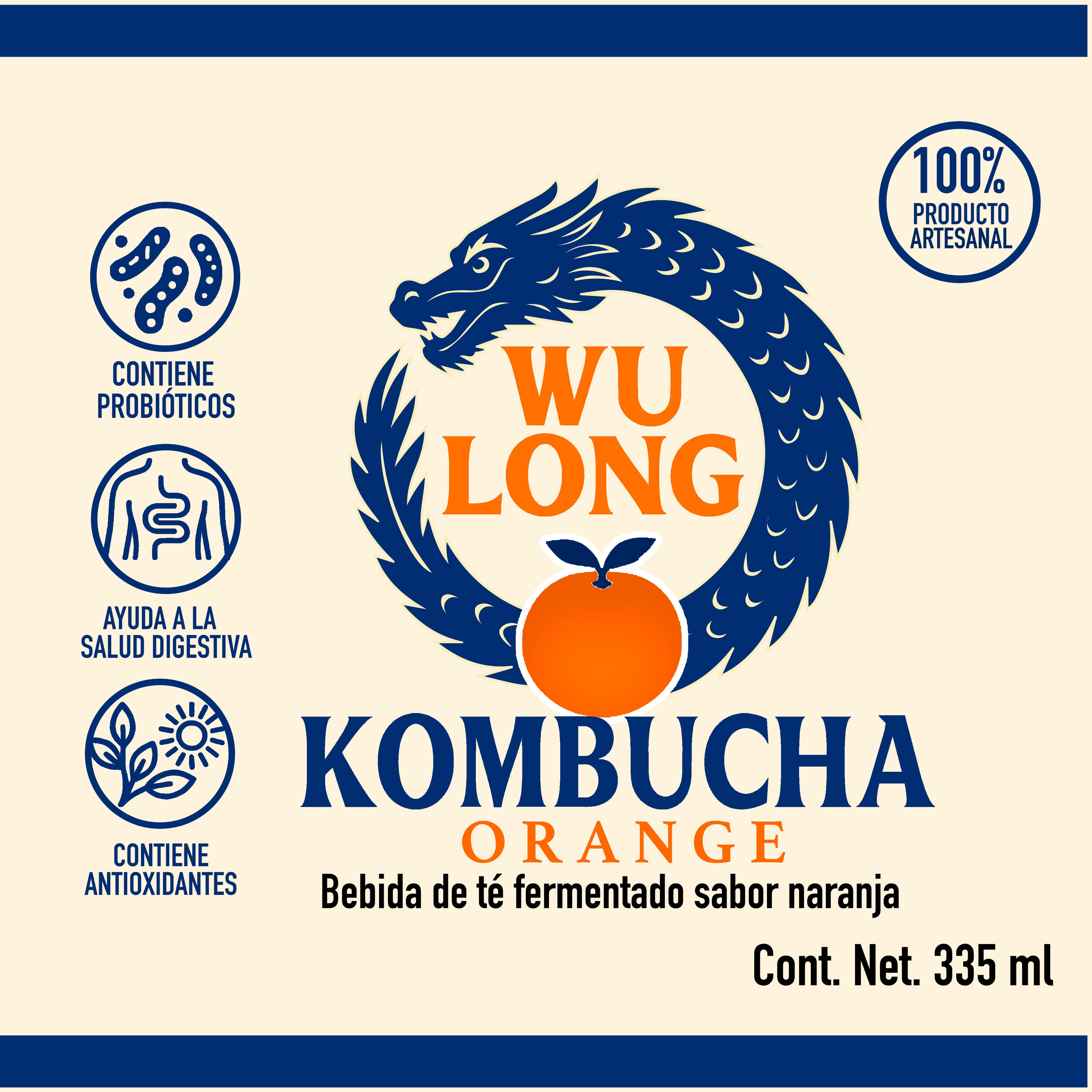 24 pack Kombucha Wulong Naranja